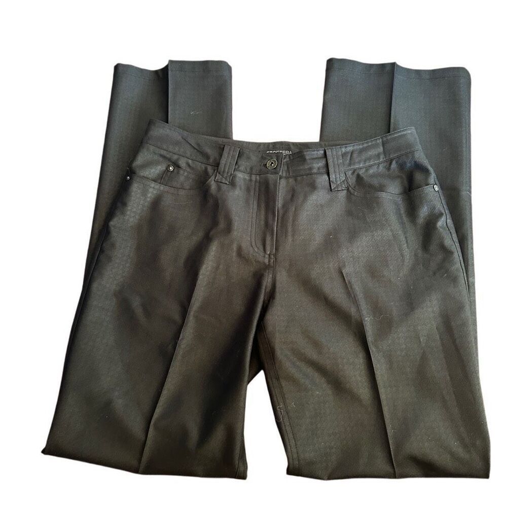 Etcetea coated black pants with diamond design - size 6
